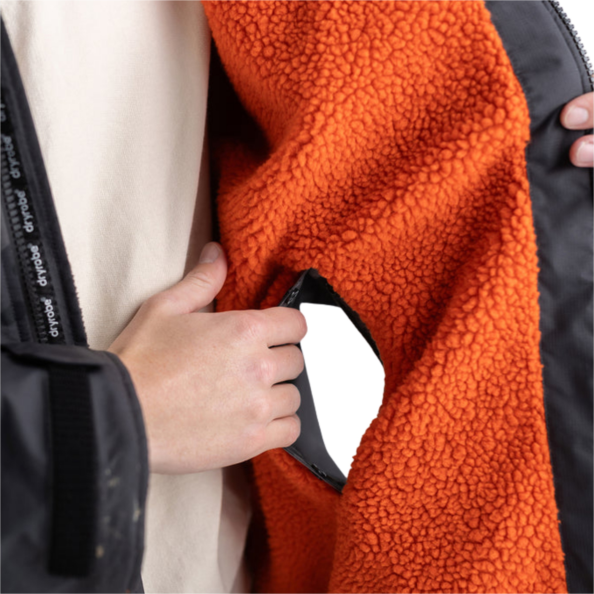2026 Dryrobe Nexus Long Sleeve Changing Robe NXS - Dual Camouflage / Orange